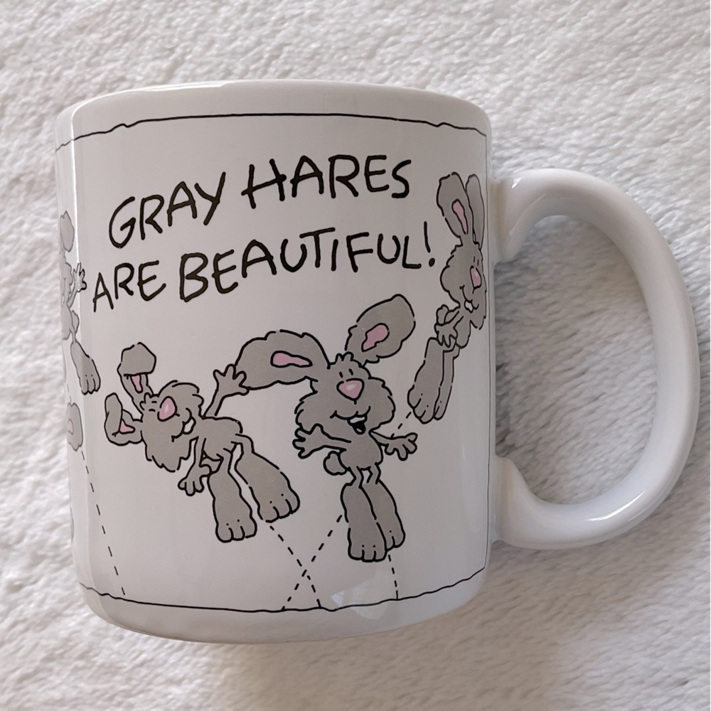 AMERICAN GREETINGS “Gray Hares Are Beautiful” Mug